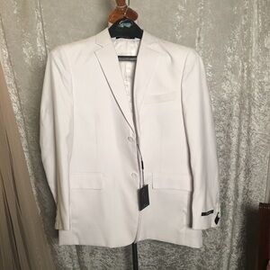 Tazio Boys Husky White  Two Buttons Jacket Sz 14 Husky